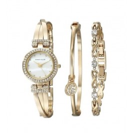 Anne Klein Gold-Tone Bracelet and Ladies Watch AK-1868GBST