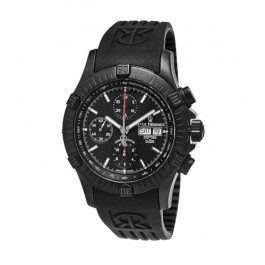 Revue Thommen Men's 16071.6877 'Air Speed' Black Dial Black Rubber Strap Swiss Automatic Watch