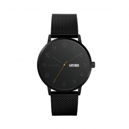 MORRIS 40MM BLACK CHAIN MESH STRAP WATCH
