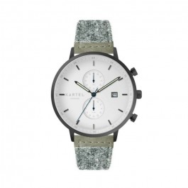 KNOYDART 43MM GREY HARRIS TWEED STRAP WATCH