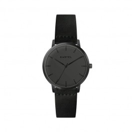 ISLA 34MM BLACK LEATHER STRAP WATCH
