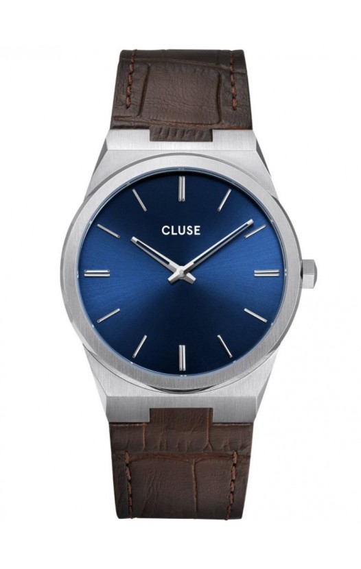 CW0101503001 Men's Wristwatch with Leather Vigoureux Strap Steel/Blue