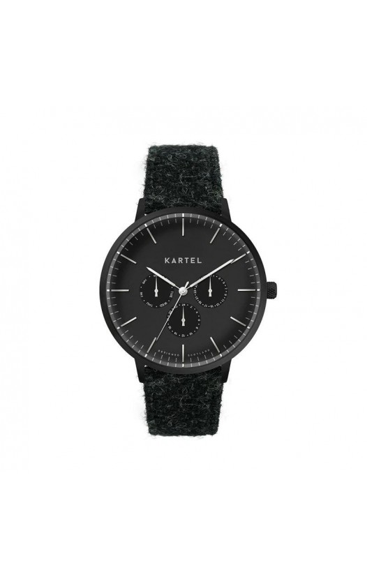 CUILLIN 43MM GREY HARRIS TWEED STRAP WATCH