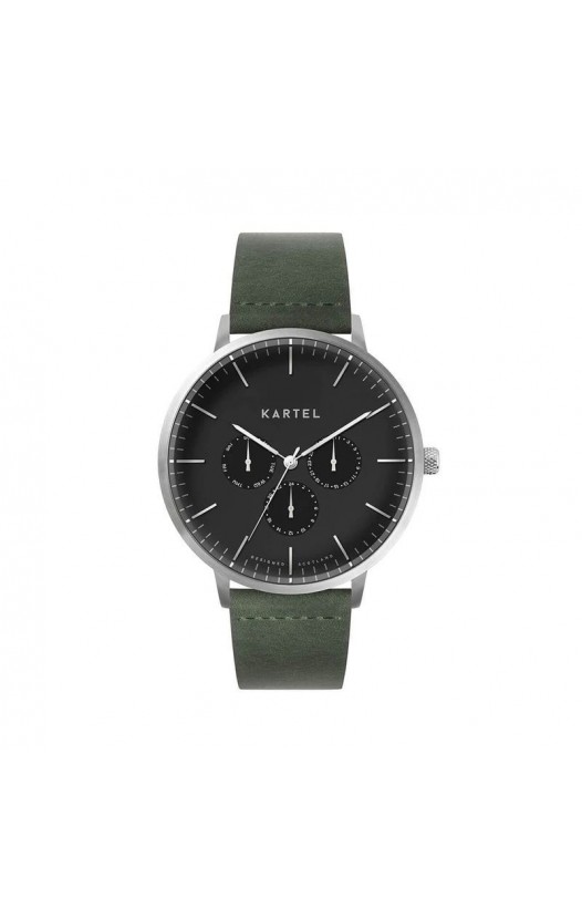 CUILLIN 43MM GREEN LEATHER STRAP WATCH