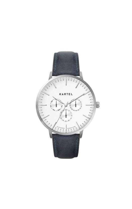 CUILLIN 43MM BLUE LEATHER STRAP WATCH