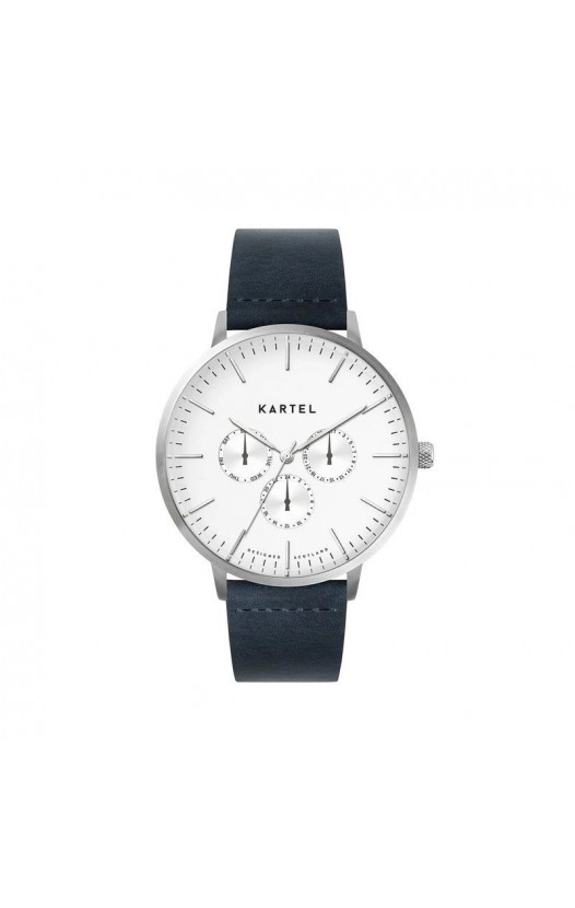 CUILLIN 43MM BLUE LEATHER STRAP WATCH