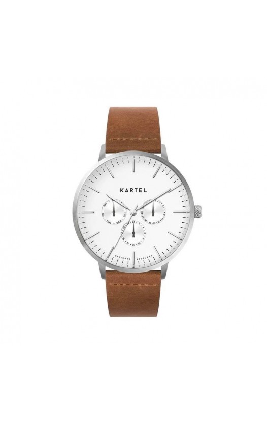CUILLIN 43MM TAN LEATHER STRAP WATCH