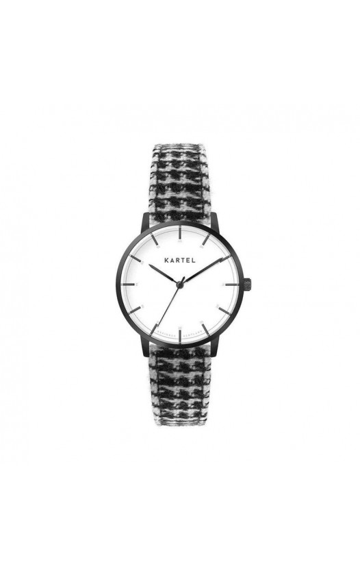 ISLA 34MM BLACK FABRIC STRAP WATCH