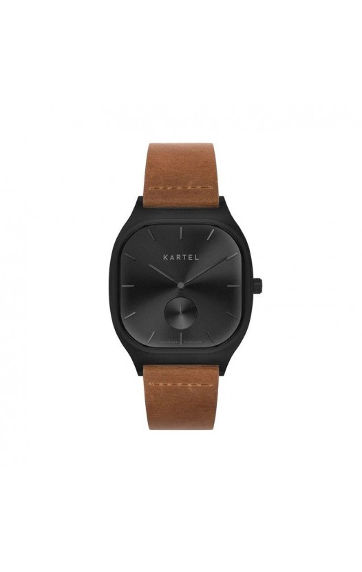 SINCLAIR 42MM TAN LEATHER STRAP WATCH