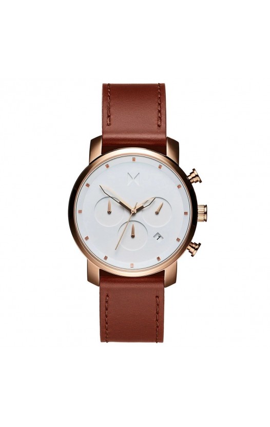 CHRONO 40MM ROSE GOLD NATURAL TAN