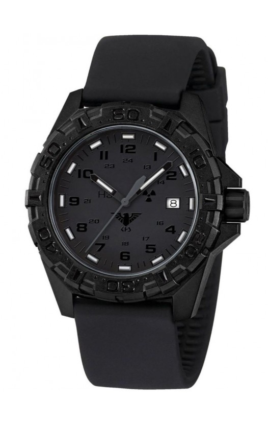 REXT.SB Mens Watch Reaper XTAC with Silicone Strap Black