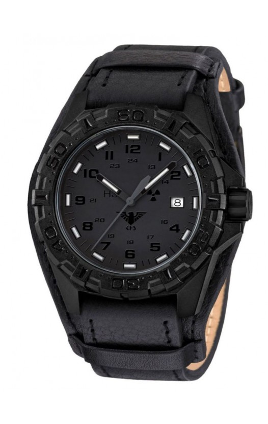 REXT.R Mens Watch Reaper XTAC with Leather Strap G-Pad Black