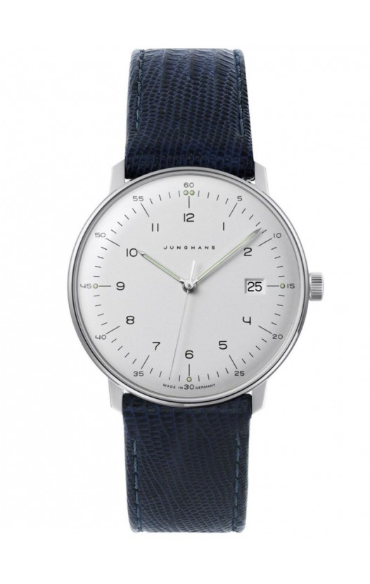 041/446-Blau max bill Quartz Watch with 2 Leather Straps