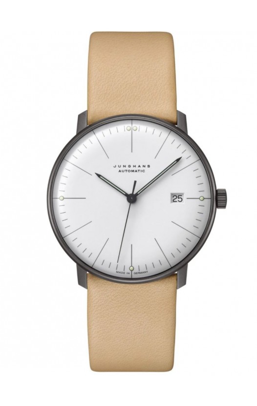 027/4000.04 max bill Automatic Watch with Beige Leather Strap