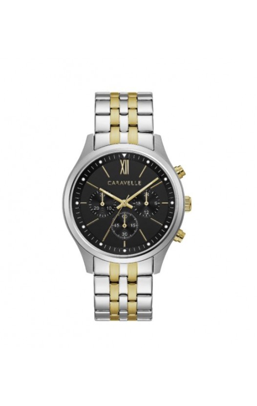Caravelle Designed by Bulova Men's 45A143 Two-tone Stainless Chrono Bracelet Watch