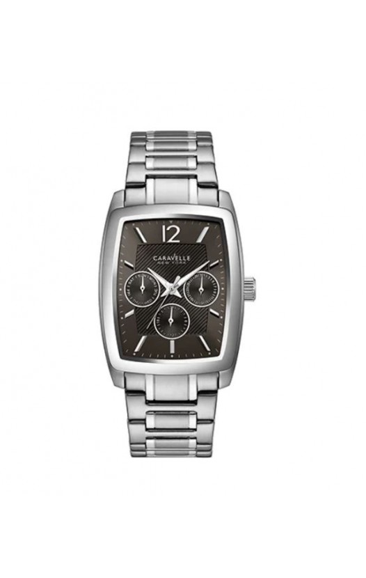 Caravelle Men's 43C115 Stainless Black Dial Multifunction Bracelet Watch