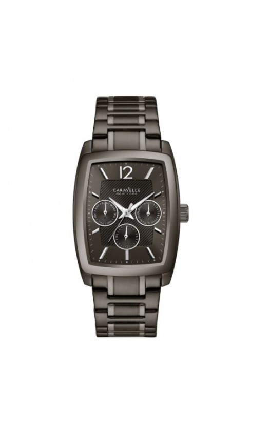 Caravelle Men's 45C111 Black IP Stainless Multifunction Bracelet Watch