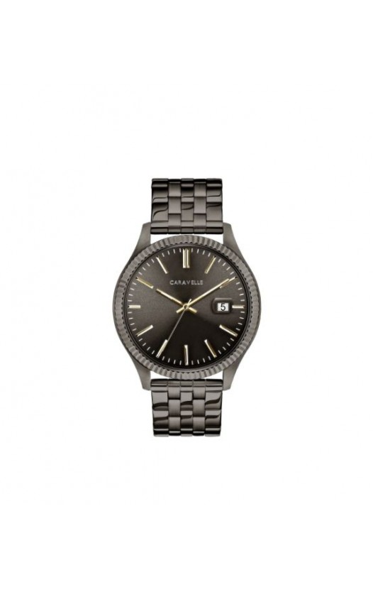 Caravelle Designed by Bulova Men's 45B149 Gunmetal Stainless Bracelet Watch