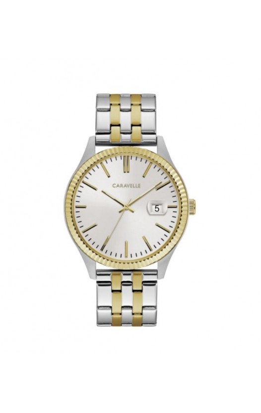 Caravelle Designed by Bulova Men's 45B148 Two-Tone Gold Stainless Bracelet Watch