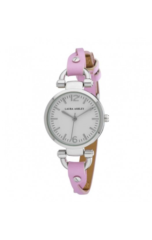Laura Ashley Purple Ladies Dial Analog Display Twisted Band Round Watch
