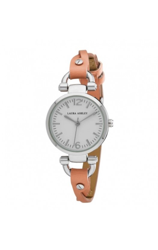 Laura Ashley Orange Ladies Dial Analog Display Twisted Band Round Watch