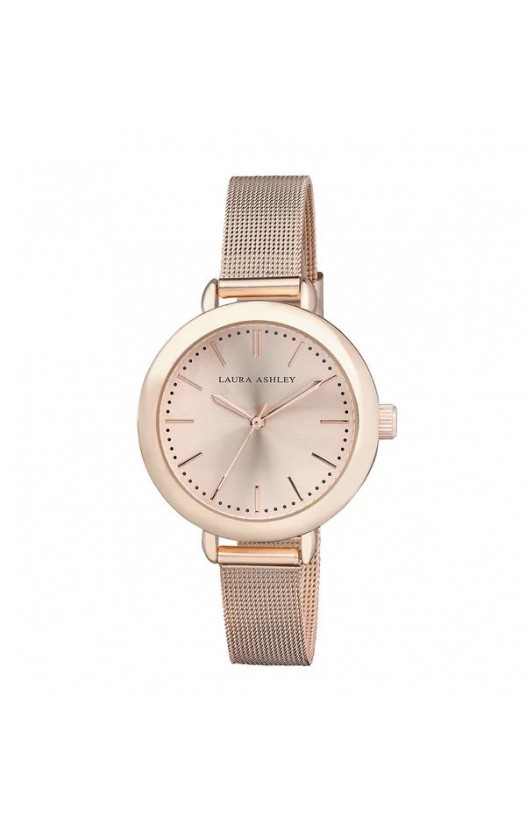 Laura Ashley Rose Gold Mesh Watch