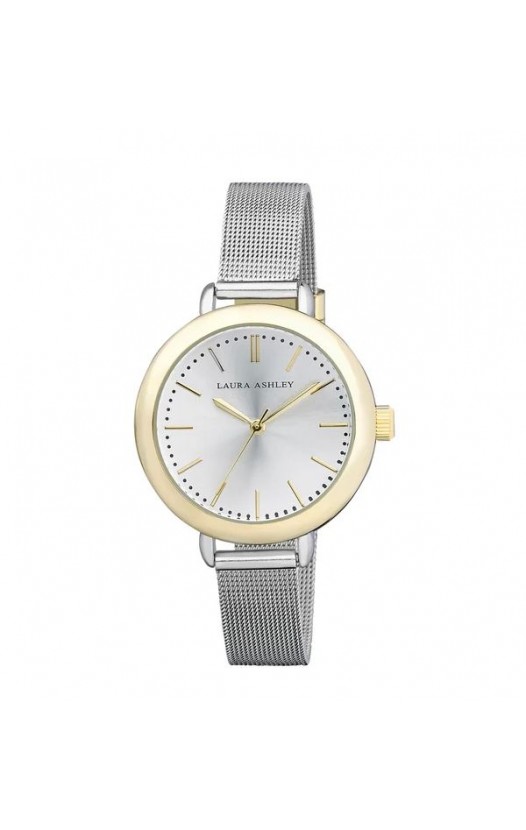Laura Ashley Ladies Two Toned Rose Gold Mesh Watch
