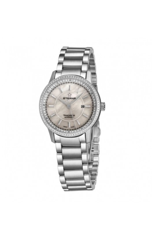 Eterna Women's 2947.50.61.0285 'Tangaroa' Mother of Pearl Dial Stainless Steel Diamond Automatic Watch