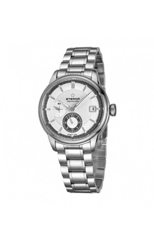 Eterna Men's 7661.41.66.1702 'Adventic' Silver Dial Stainless Steel GMT Automatic Watch