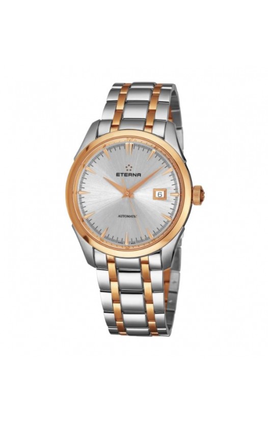 Eterna Men's 2951.53.11.1701 'Eternity' Silver Dial Two Tone Stainless Steel Swiss Automatic Watch