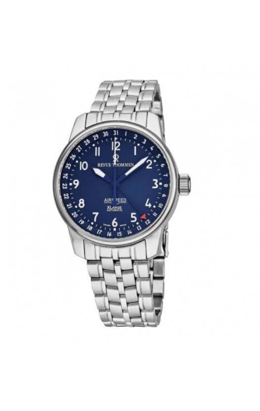 Revue Thommen Men's 16050.2135 'Air Speed' Blue Dial Stainless Steel Swiss Automatic Watch