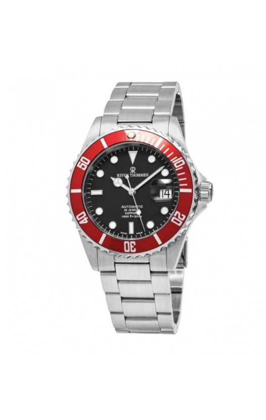 Revue Thommen Men's 17571.2136 'Diver' Black Dial Stainless Steel Swiss Automatic Watch