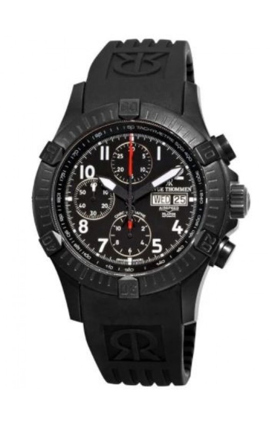 Revue Thommen Men's 'Air Speed' Rubber Strap Chronograph Watch