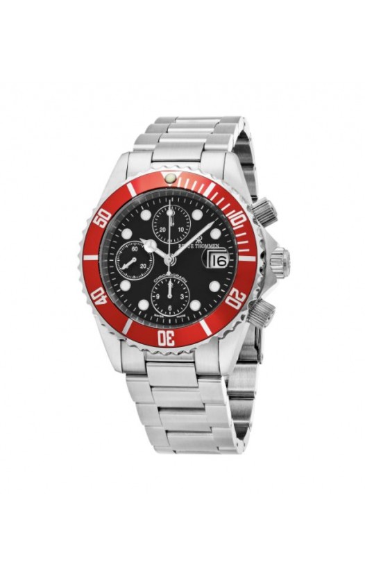 Revue Thommen Men's 17571.6136 'Diver' Black Dial Stainless Steel Chronograph Swiss Automatic Watch