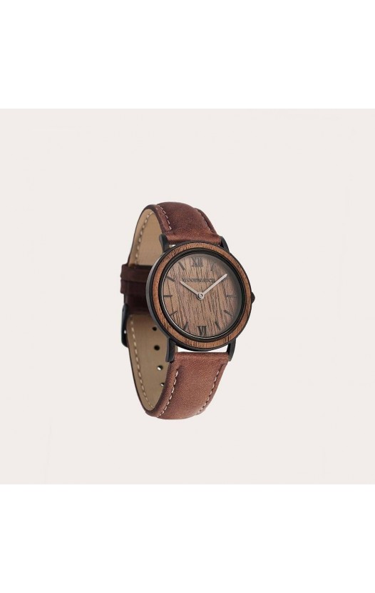 Brown Walnut Pecan Petite - Minimal 34MM
