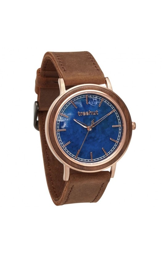 Bay Blue Marble Rose Gold