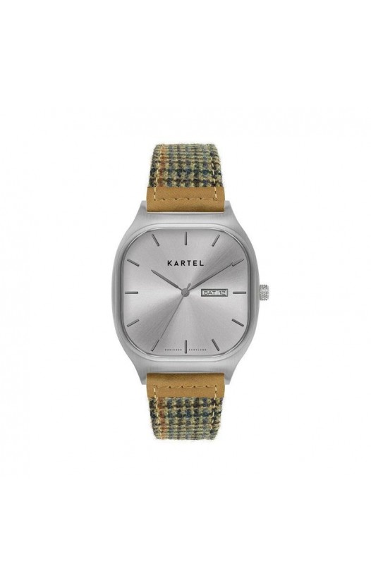 SINCLAIR 42MM BROWN FABRIC STRAP WATCH