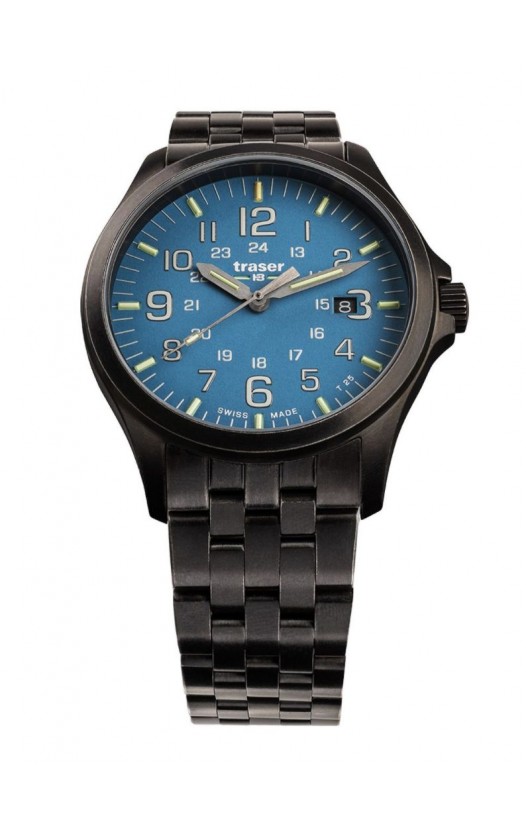 108740 Men´s Wristwatch P67 Officer Pro Gunmetal/Sky-Blue
