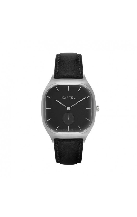 SINCLAIR 42MM BLACK LEATHER STRAP WATCH