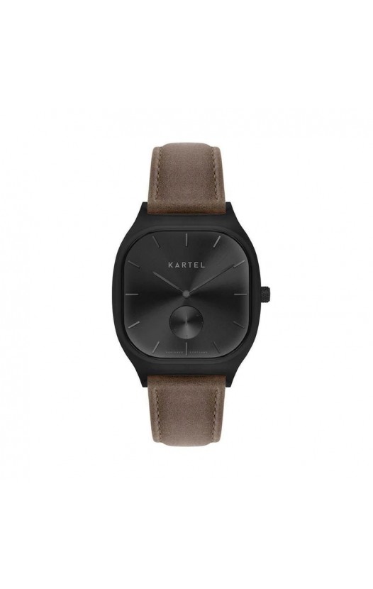 SINCLAIR 42MM BROWN LEATHER STRAP WATCH