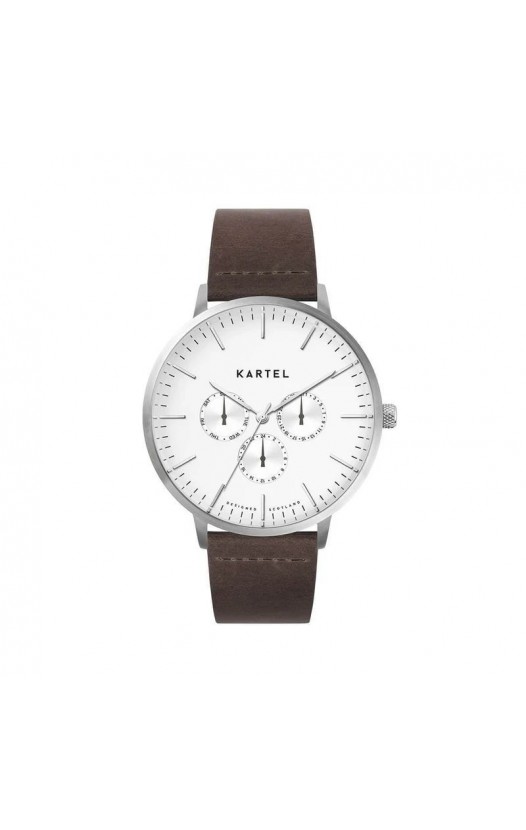 CUILLIN 43MM BROWN LEATHER STRAP WATCH