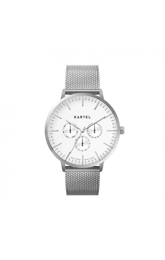 CUILLIN 43MM SILVER CHAIN MESH STRAP WATCH