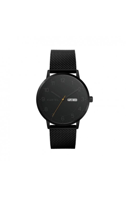 MORRIS 40MM BLACK CHAIN MESH STRAP WATCH