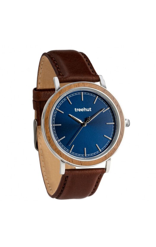 Bay Walnut Blue Brown Leather