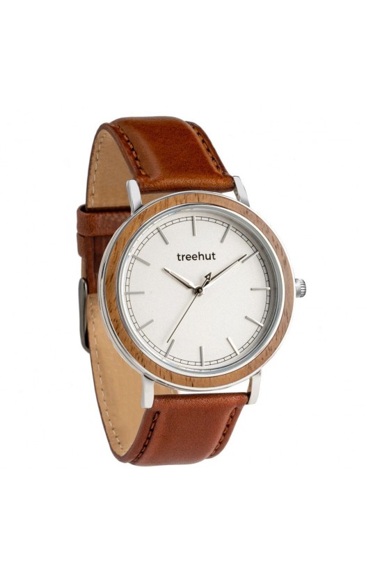 Bay Walnut White Cognac Leather