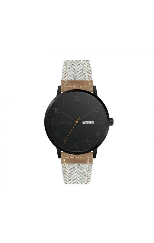 MORRIS 40MM GREY FABRIC STRAP WATCH