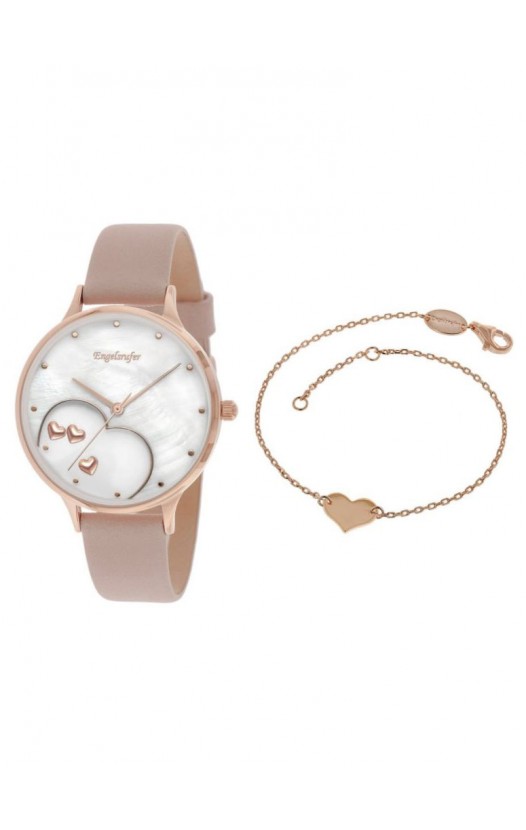 ERWO-HEART-01 Ladies' Watch Set Happy Hearts with Heart Bracelet