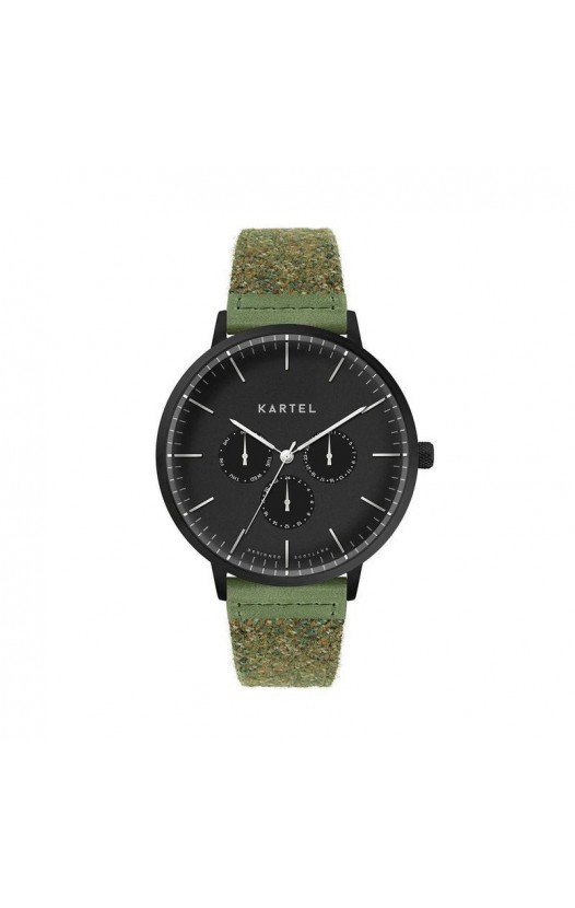 CUILLIN 43MM GREEN FABRIC STRAP WATCH