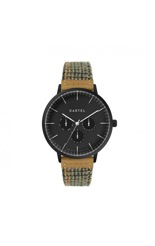 CUILLIN 43MM BROWN FABRIC STRAP WATCH