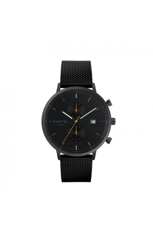 KNOYDART 43MM BLACK CHAIN MESH STRAP WATCH